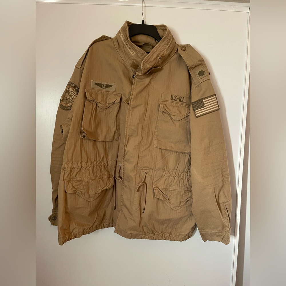Polo Ralph Lauren Khaki Military Field Jacket XXB new with tags.